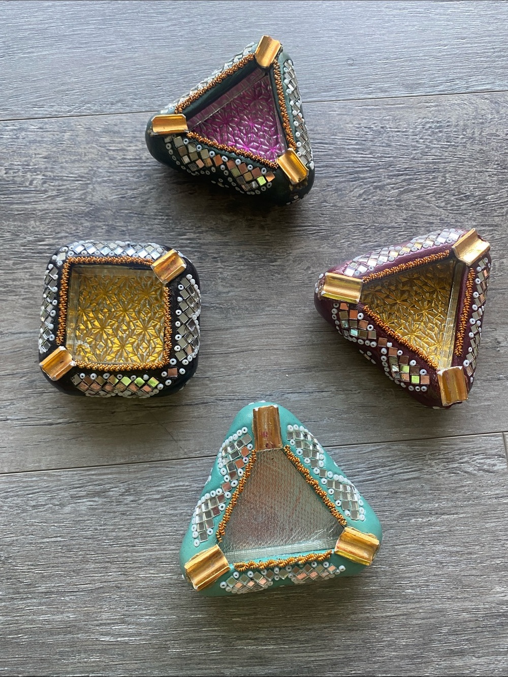 Handcrafted Decorative Trinket Dish / Tea Light Holder / Ashtray Made in India